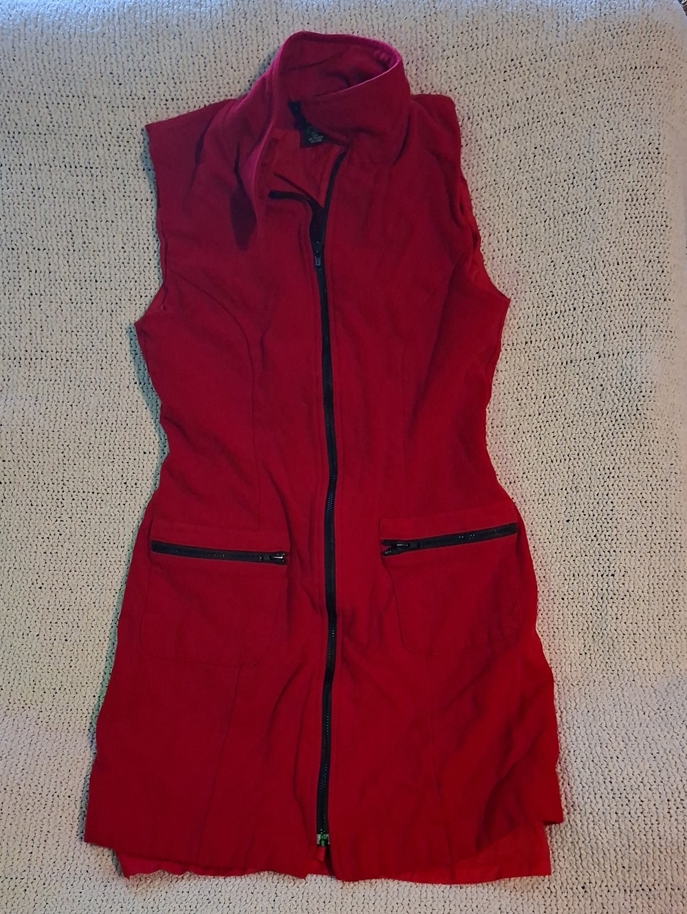 The Limited Vibrant Red Wool Shell Dress Zip Up Vintage